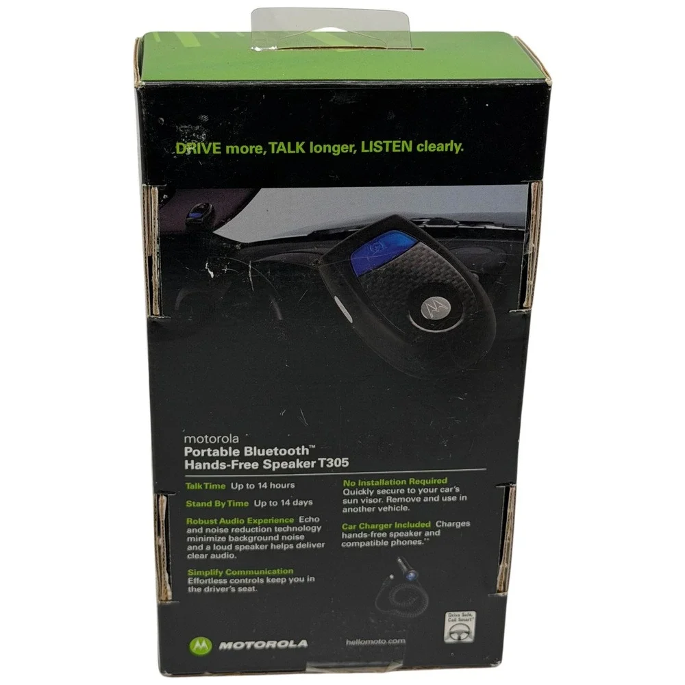 Motorola Portable Bluetooth Hands Free Speaker T305 Car‎ Charger